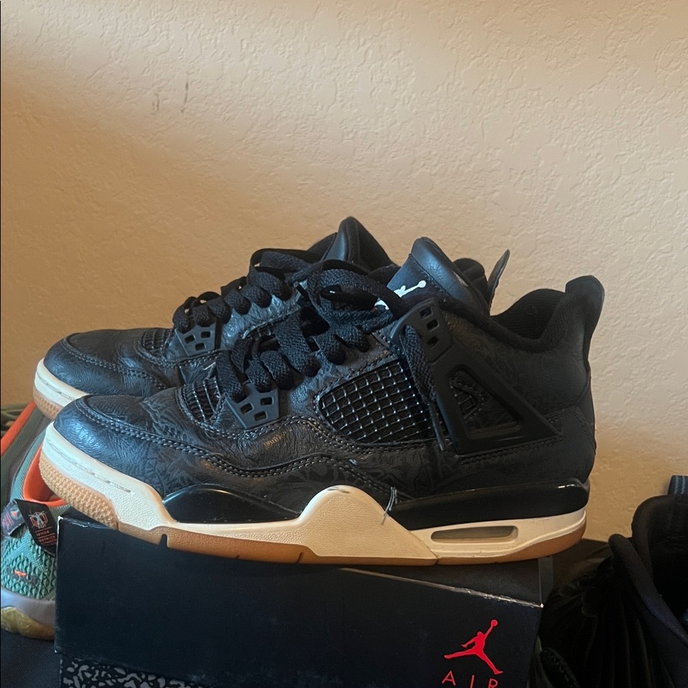 Jordan Kids Sneakers Black and Tan